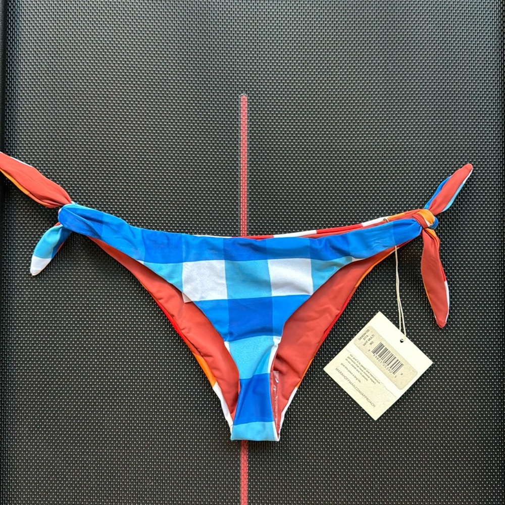 NWT- Mara Hoffman Orange and Blue Bikini Bottom - size M